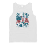 She Loves Jesus And America Too (Front) Aaria Tees