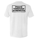 Peace Through Strength White - Aaria Tees Aaria Tees