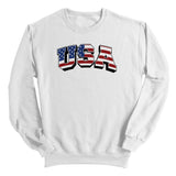 USA Flag Lettering (Front) - Aaria Tees Aaria Tees