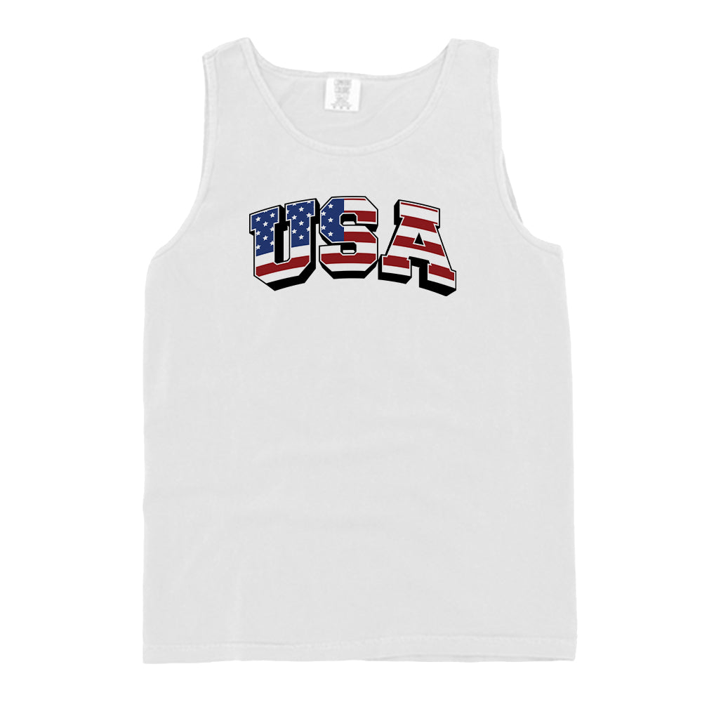 USA Flag Lettering (Front) - Aaria Tees Aaria Tees