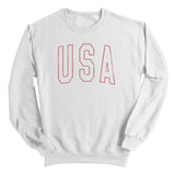 USA Collegiate Solid White (Front) - Aaria Tees Aaria Tees