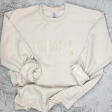 Embroidered “Wifey” Sweatshirt – Cozy Crewneck Perfect Gift for Her - Aaria Tees Aaria Tees