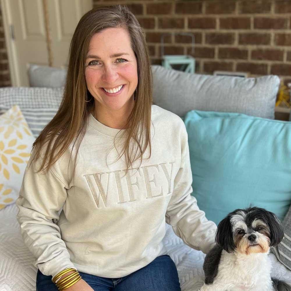 Embroidered “Wifey” Sweatshirt – Cozy Crewneck Perfect Gift for Her - Aaria Tees Aaria Tees