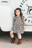 Wild One 3/4 Sleeve Pocket Twirl Dress - Aaria Tees Aaria Tees