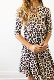 Wild One 3/4 Sleeve Pocket Twirl Dress - Aaria Tees Aaria Tees