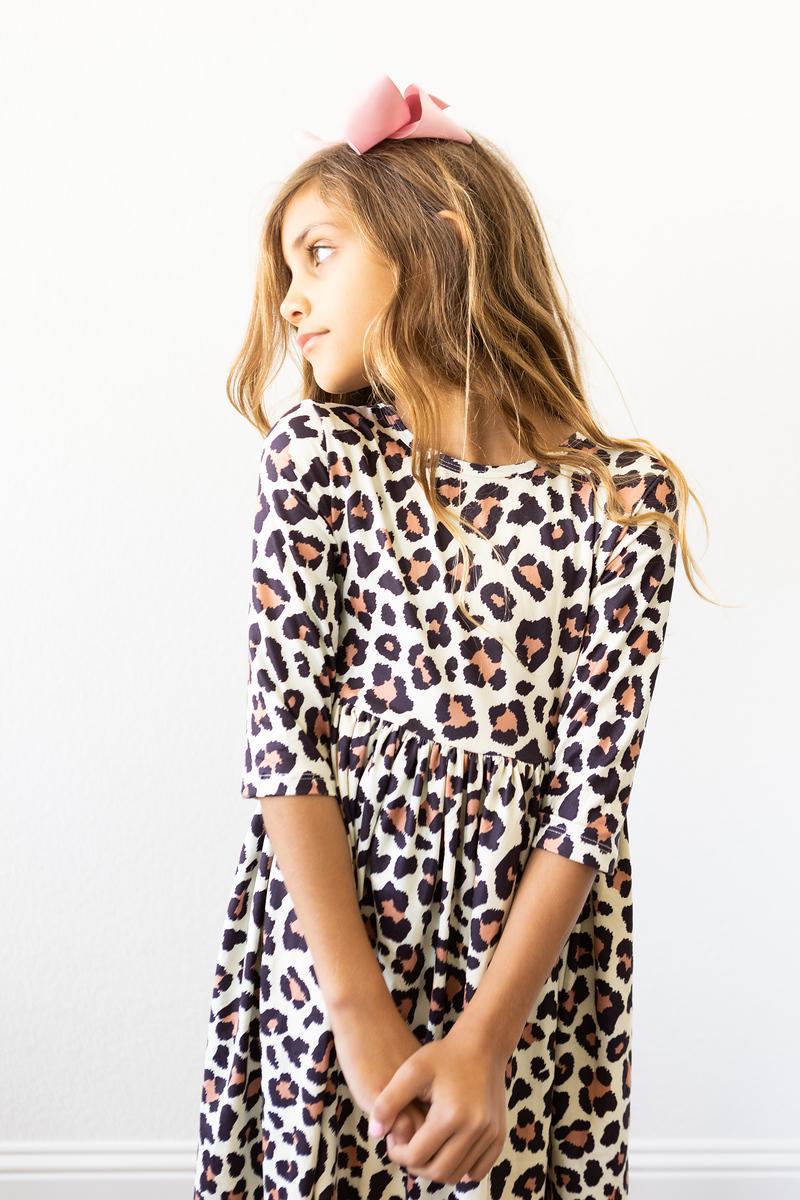 Wild One 3/4 Sleeve Pocket Twirl Dress - Aaria Tees Aaria Tees