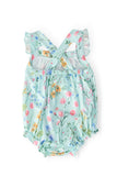 Wild Woods Ruffle Cross Back Romper - Aaria Tees Aaria Tees
