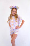 Daywear Sets-Checkered Board Mouse Aaria Tees