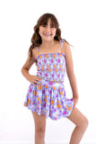 Bamboo Skirt Set - Purple Peony Aaria Tees
