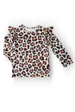 Wild One L/S Ruffle Tee - Aaria Tees Aaria Tees