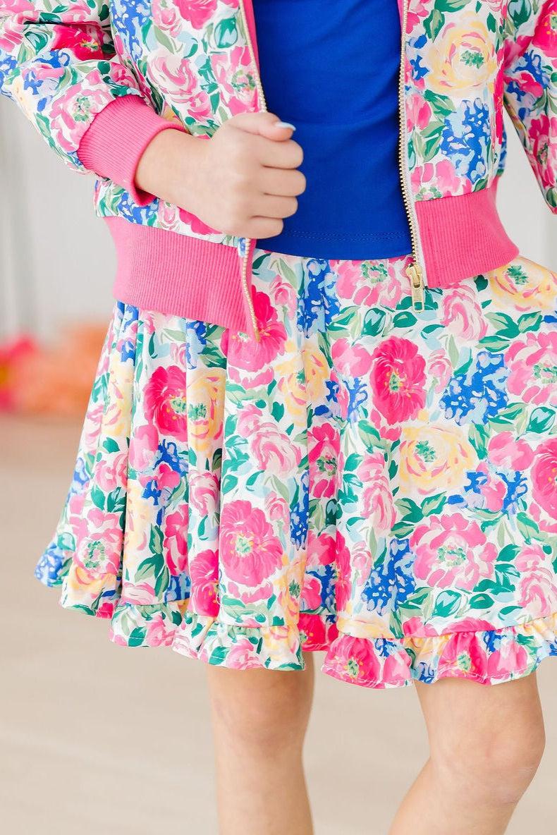 Wildflower Wishes Ruffle Twirl Skort - Aaria Tees