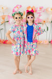 Wildflower Wishes S/S Pocket Twirl Dress - Aaria Tees Aaria Tees