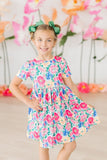 Wildflower Wishes S/S Pocket Twirl Dress - Aaria Tees Aaria Tees