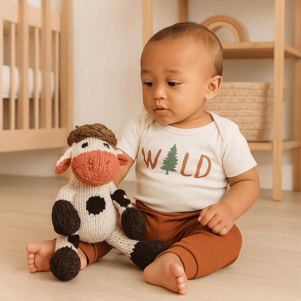 Wool Knit Buddy  | Willa the Cow - Aaria Tees Aaria Tees