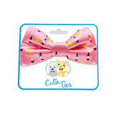 Wine & Cheese Pink Dog Bow Tie Aaria Tees