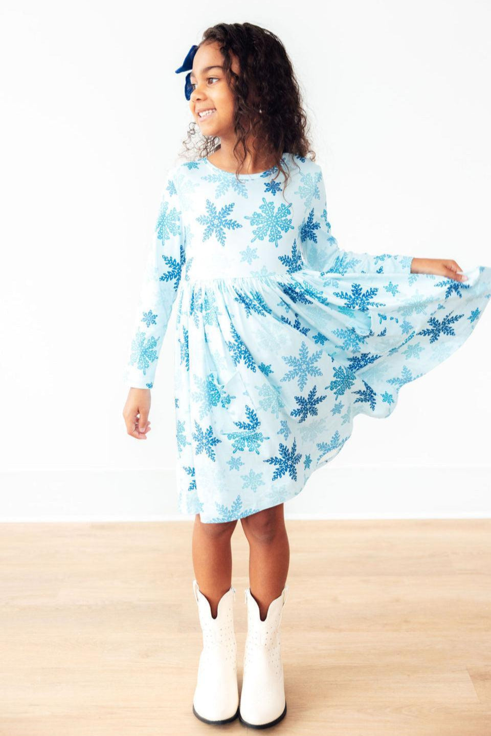 Winter Wonderland L/S Pocket Twirl Dress - Aaria Tees Aaria Tees