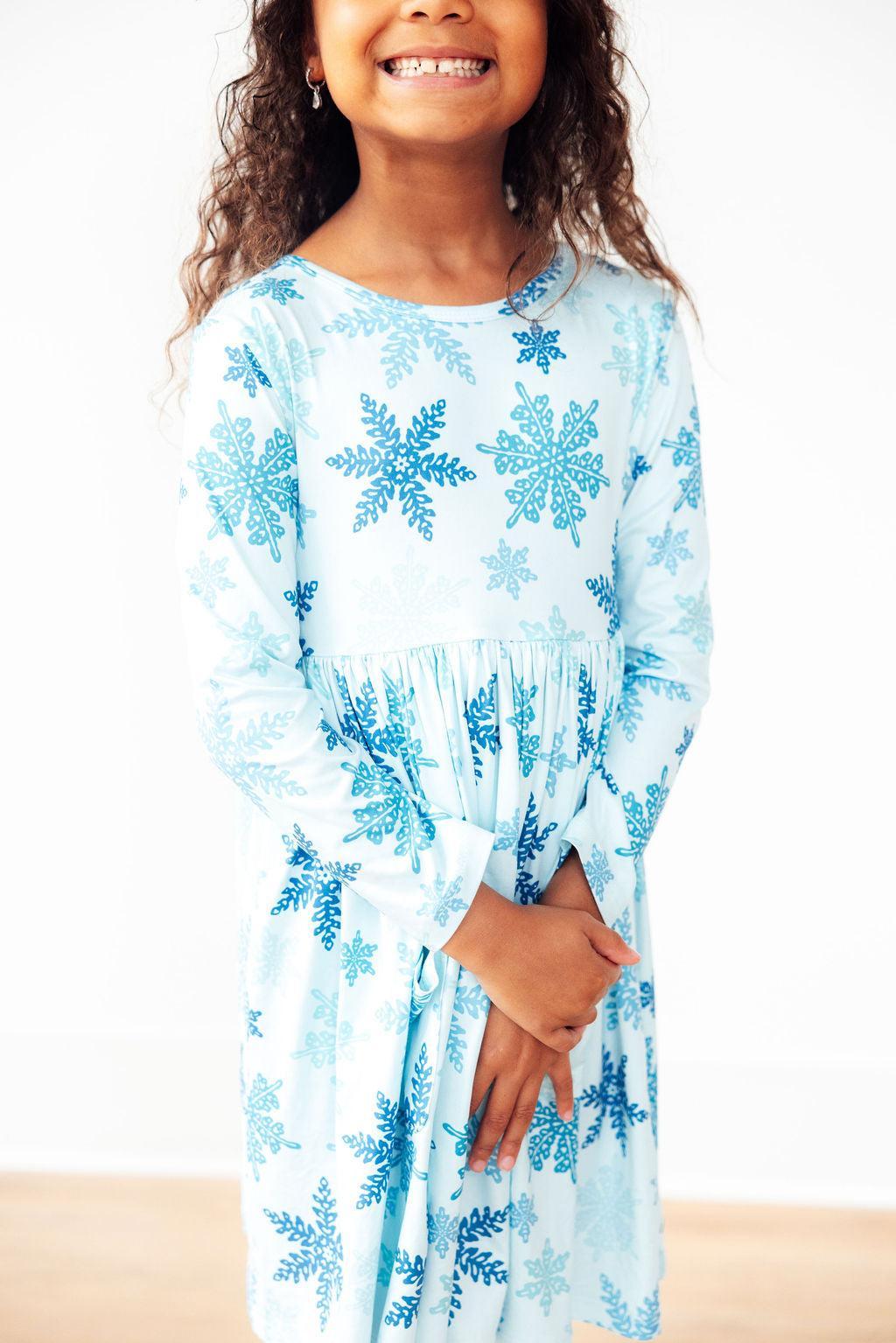 Winter Wonderland L/S Pocket Twirl Dress - Aaria Tees Aaria Tees