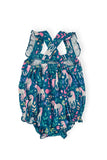 Wish Upon a Unicorn Ruffle Cross Back Romper - Aaria Tees Aaria Tees