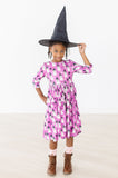 Witches Boo 3/4 Sleeve Pocket Twirl Dress - Aaria Tees Aaria Tees