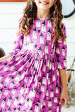 Witches Boo 3/4 Sleeve Pocket Twirl Dress - Aaria Tees Aaria Tees