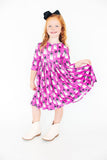 Witches Boo 3/4 Sleeve Pocket Twirl Dress - Aaria Tees Aaria Tees