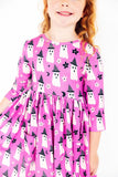 Witches Boo 3/4 Sleeve Pocket Twirl Dress - Aaria Tees Aaria Tees