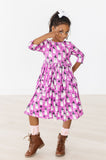 Witches Boo 3/4 Sleeve Pocket Twirl Dress - Aaria Tees Aaria Tees
