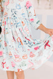 SALE Wonderland 3/4 Sleeve Pocket Twirl Dress - Aaria Tees Aaria Tees