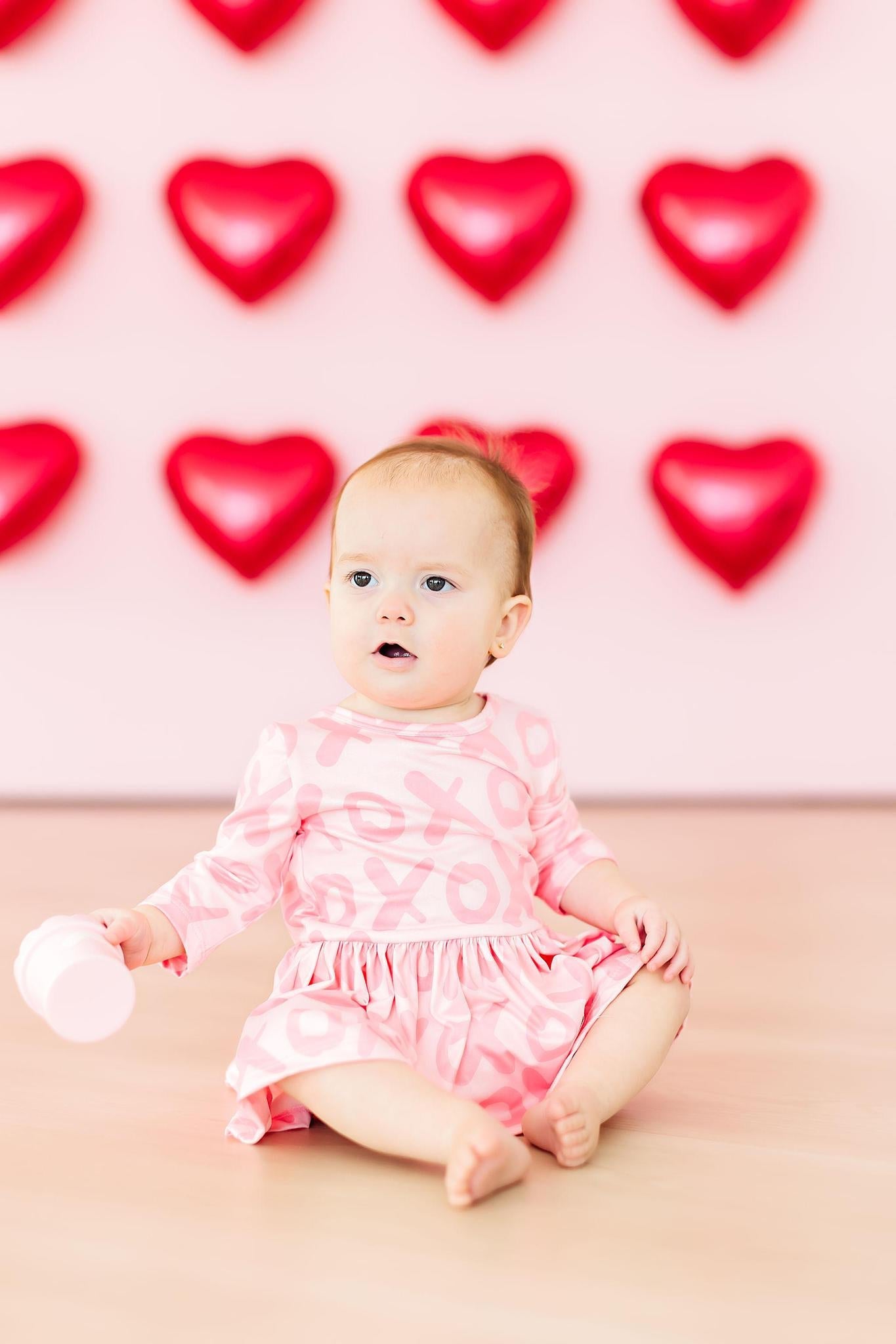 XOXO 3/4 Sleeve Twirl Bodysuit - Aaria Tees Aaria Tees