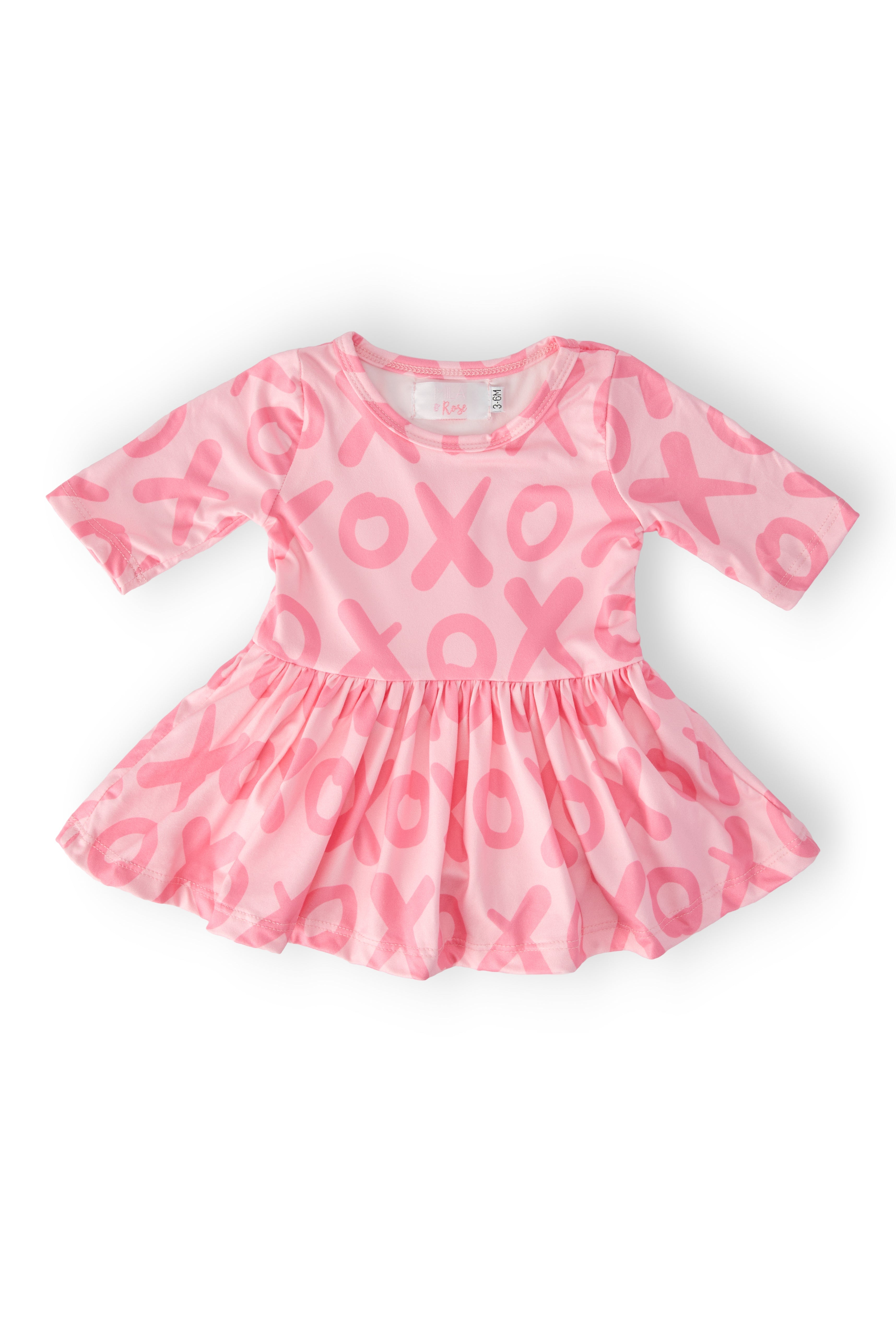 XOXO 3/4 Sleeve Twirl Bodysuit - Aaria Tees Aaria Tees