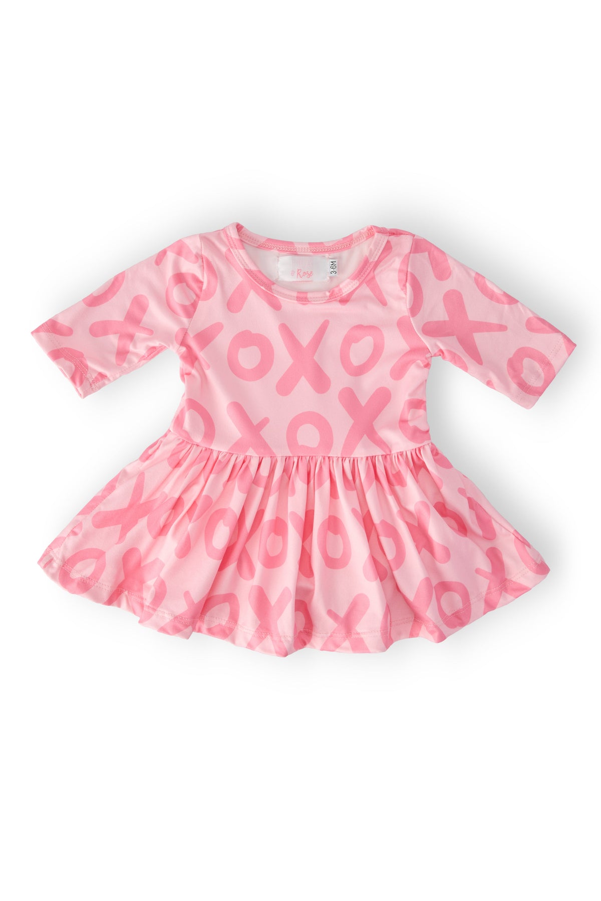 XOXO 3/4 Sleeve Twirl Bodysuit - Aaria Tees