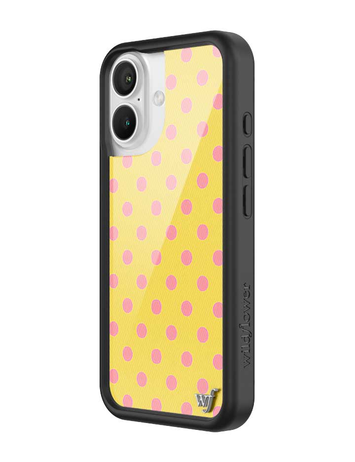 Polka Dot | Yellow and Pink iPhone Case - Aaria Tees Aaria Tees