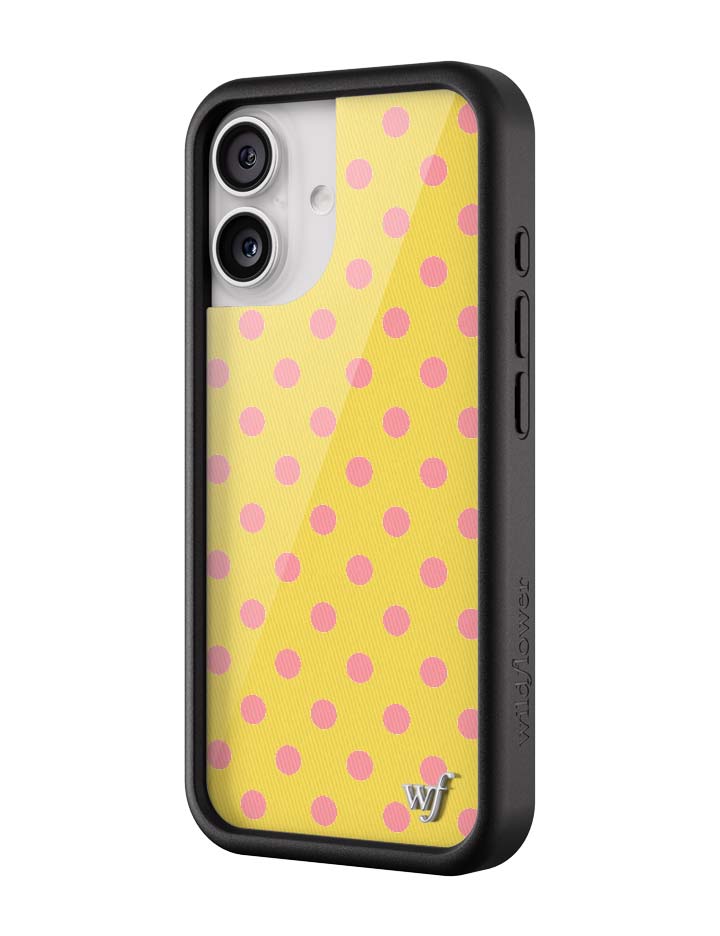 Polka Dot | Yellow and Pink iPhone Case - Aaria Tees Aaria Tees