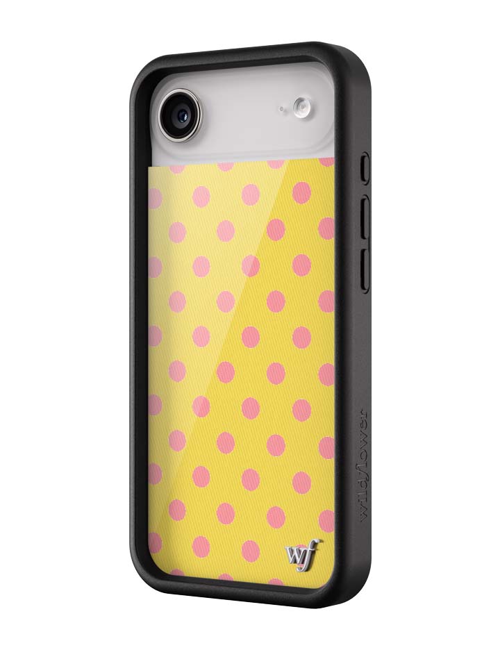 Polka Dot | Yellow and Pink iPhone Case - Aaria Tees Aaria Tees