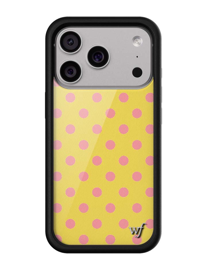 Polka Dot | Yellow and Pink iPhone Case - Aaria Tees Aaria Tees