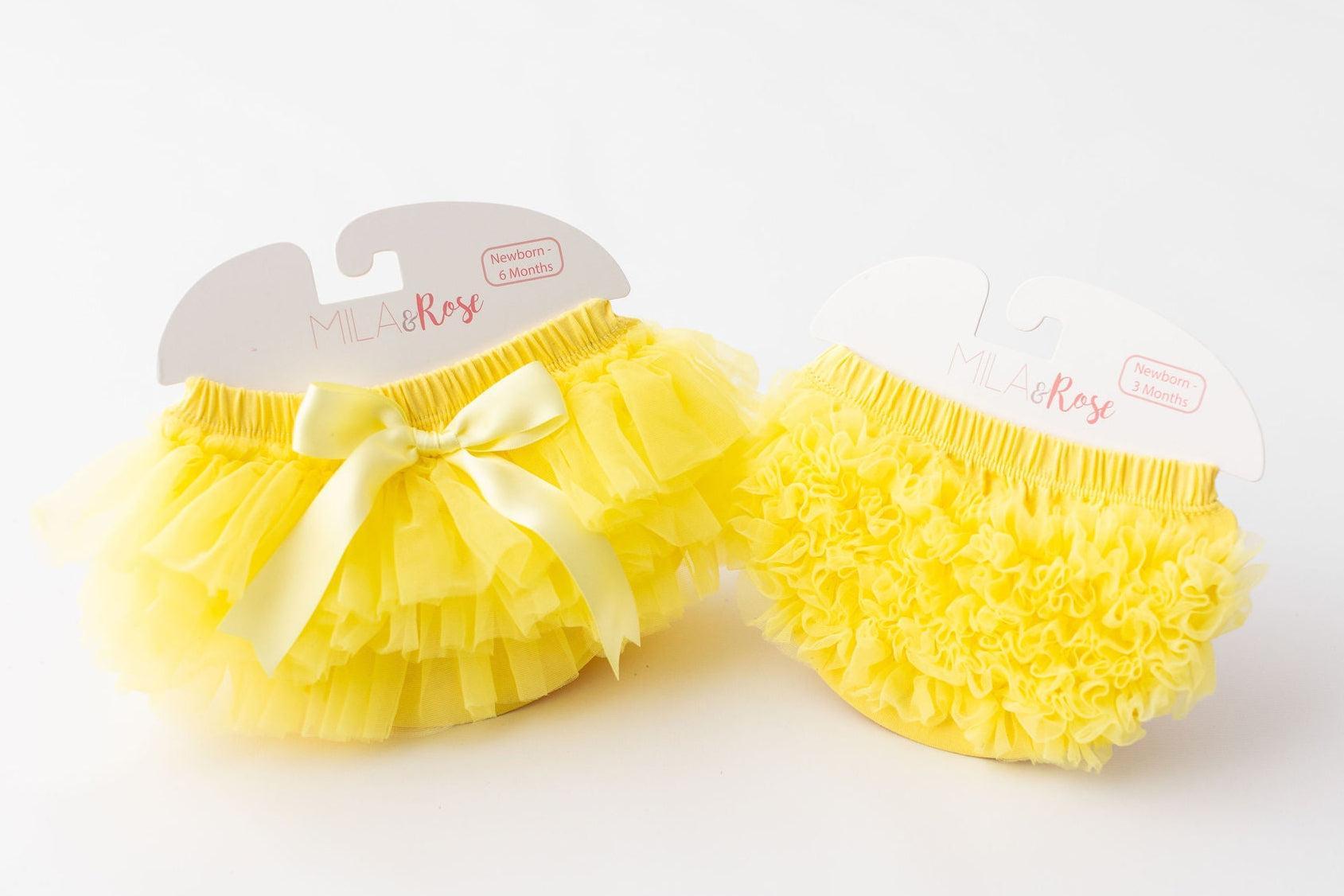 Yellow Ruffle Tutu Bloomer - Aaria Tees Aaria Tees