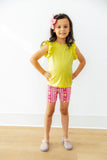 Yellow S/S Ruffle Tee - Aaria Tees Aaria Tees