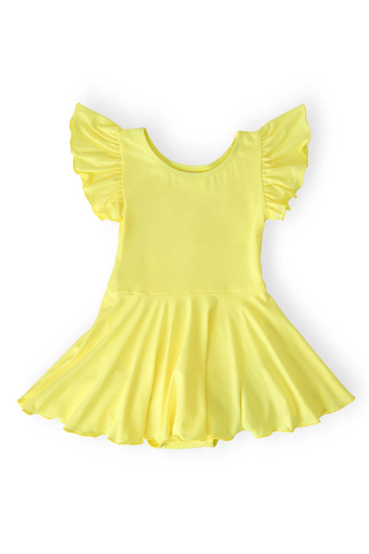 Yellow S/S Twirl Leotard - Aaria Tees