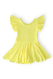Yellow S/S Twirl Leotard - Aaria Tees Aaria Tees