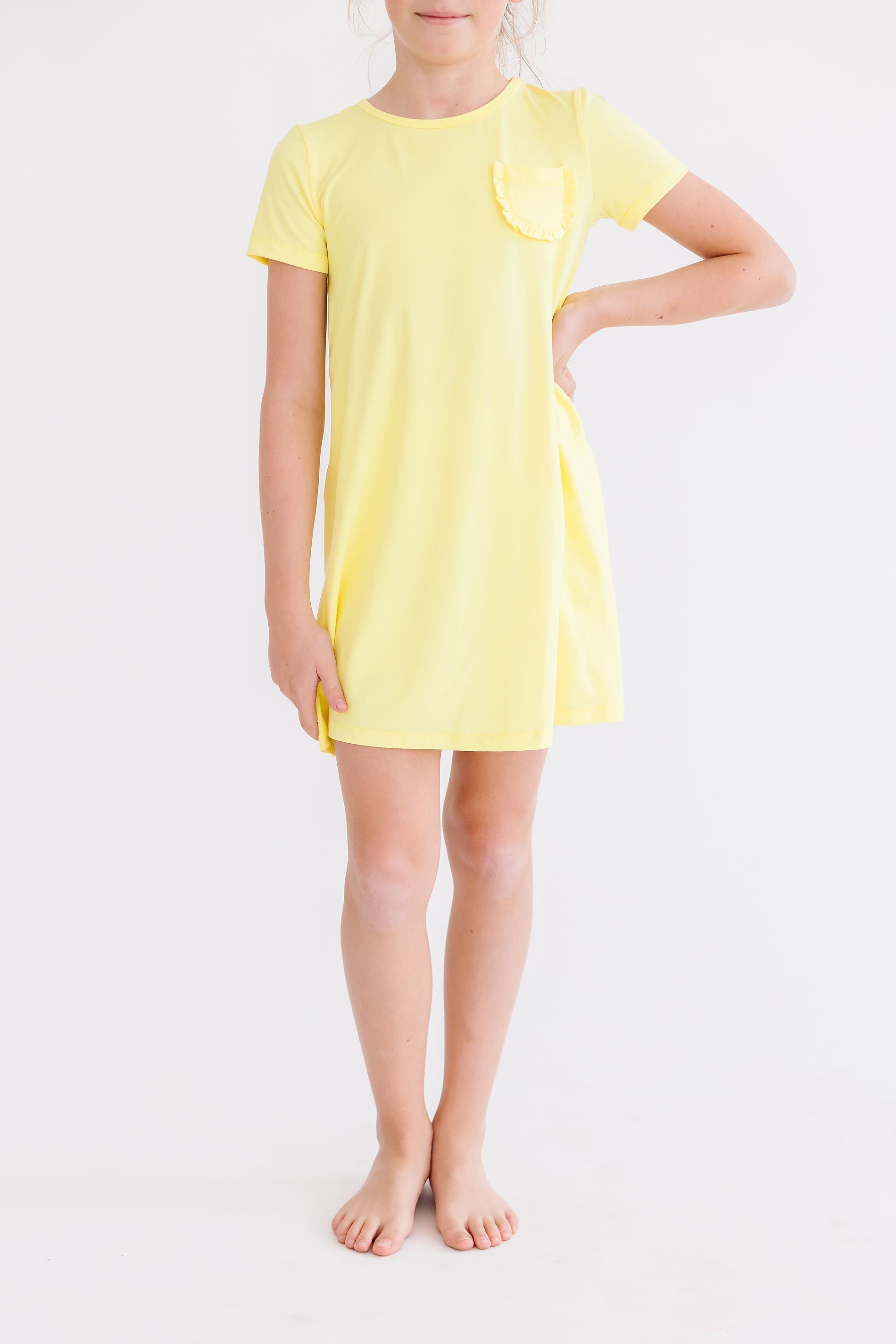 Yellow T-Shirt Dress - Aaria Tees Aaria Tees