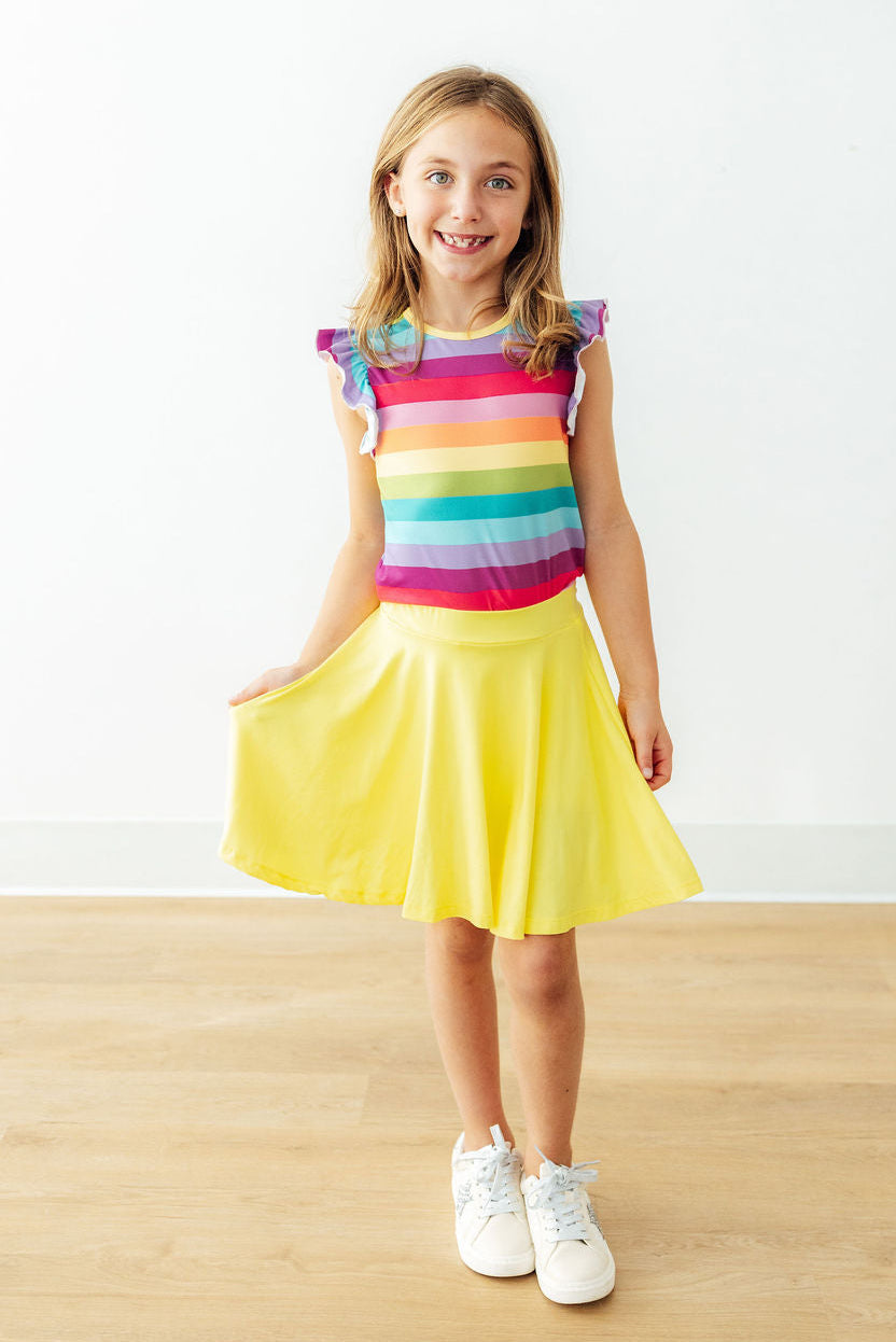 Yellow Twirl Skort - Aaria Tees Aaria Tees