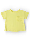 Yellow Ruffle Pocket Tee - Aaria Tees Aaria Tees