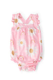 You are My Sunshine Ruffle Cross Back Romper - Aaria Tees Aaria Tees