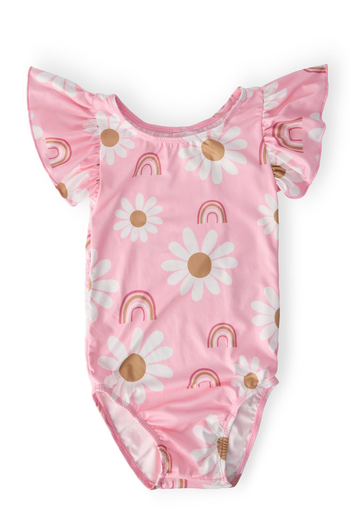 You are My Sunshine S/S Flutter Sleeve Leotard - Aaria Tees