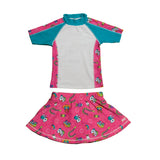 Girls 2-4  Short Sleeve Rashguard Set - Aaria Tees Aaria Tees