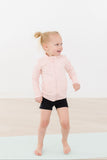 SALE Zen Pink Full-Zip Ruffle Active Jacket - Aaria Tees Aaria Tees