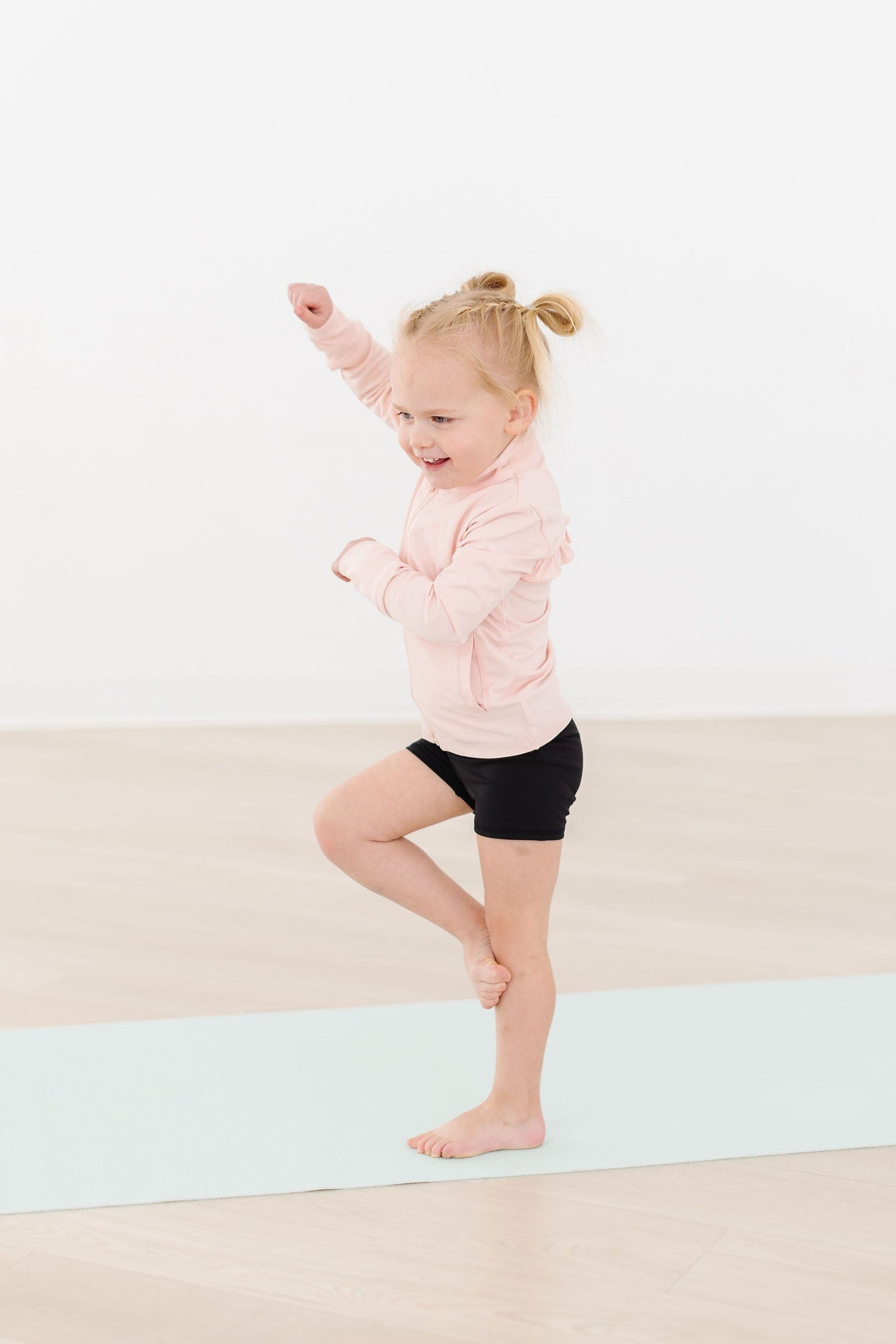 SALE Zen Pink Full-Zip Ruffle Active Jacket - Aaria Tees Aaria Tees