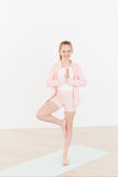 SALE Zen Pink Full-Zip Ruffle Active Jacket - Aaria Tees Aaria Tees