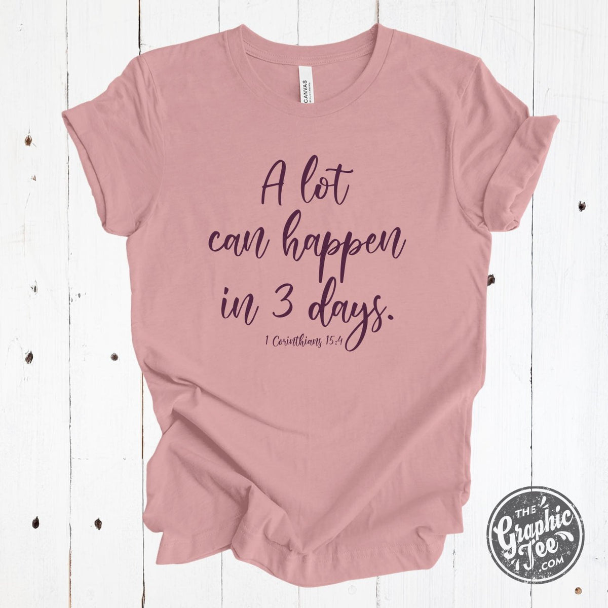 A Lot Can Happen in 3 Days Orchid Unisex Tee - Aaria Tees