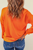 Orange TALK TURKEY TO ME Heat Transfer Printing Graphic Thanksgiving Holiday Sweatshirt Aaria Tees